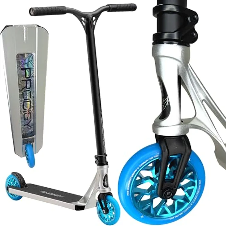Blunt Prodigy X One, Complete Stunt-Scooter mit Aluminium Reaper V3 Lenker, 86 cm Höhe, Park Silber