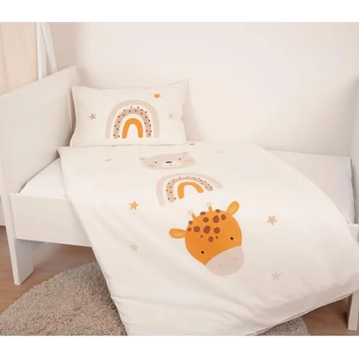 Herding babybest Little Friends Bettwäsche, Kopfkissenbezug 40 x 60 cm mit Hoteleinschlag, Bettbezug 100 x 135 cm, Mit Reißverschluss, 100% Baumwolle/Renforcé – Bild 3