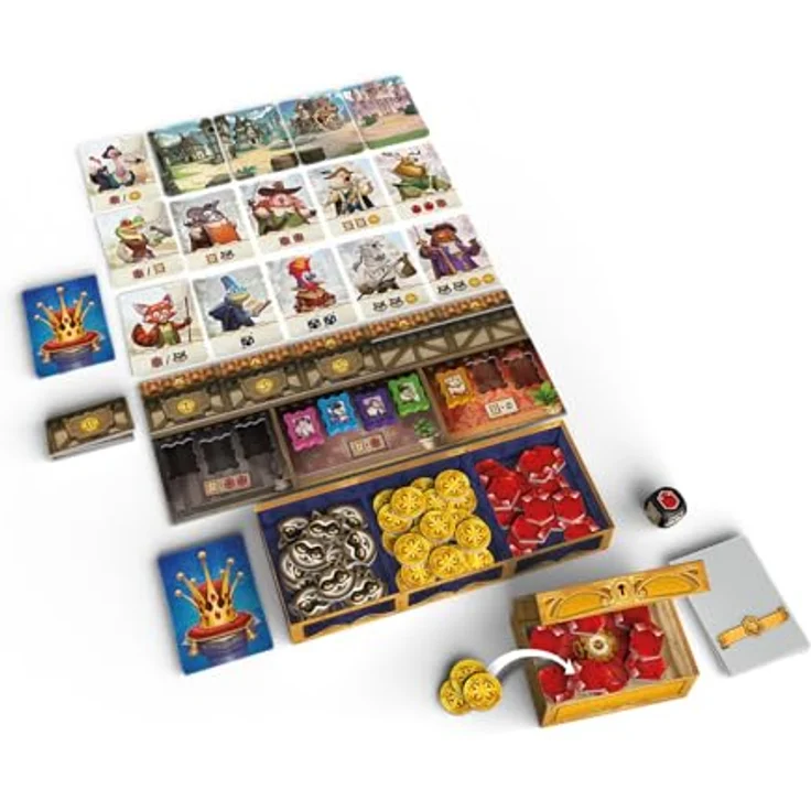 Repos Production FC-DE01 Spiel, Familienspiel Für die Krone mit hochwertigem Spielmaterial – Bild 3