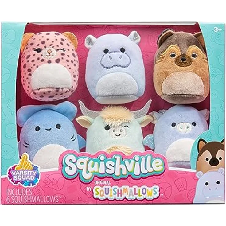 Squishville SQM0473-6er Pack Hochschul Squad, superweiche Mini-Squishmallows, 5cm Plüschfiguren - Preisvergleich