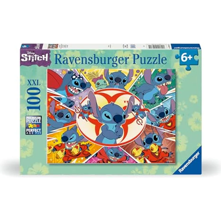 Ravensburger Kinderpuzzle 12001071 - In meiner Welt - 100 Teile XXL Stitch Puzzle für Kinder ab 6 Jahren, White - Bunter Puzzlespaß für groß und klein, unterstützt die Entwicklung und Konzentration der Kinder – Bild 1