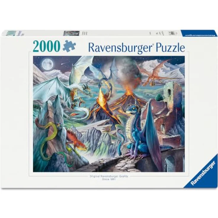 Ravensburger Die Drachenwächter, 2000-teiliges Puzzle für Erwachsene mit detailreichem Drachen-Thema – Bild 2