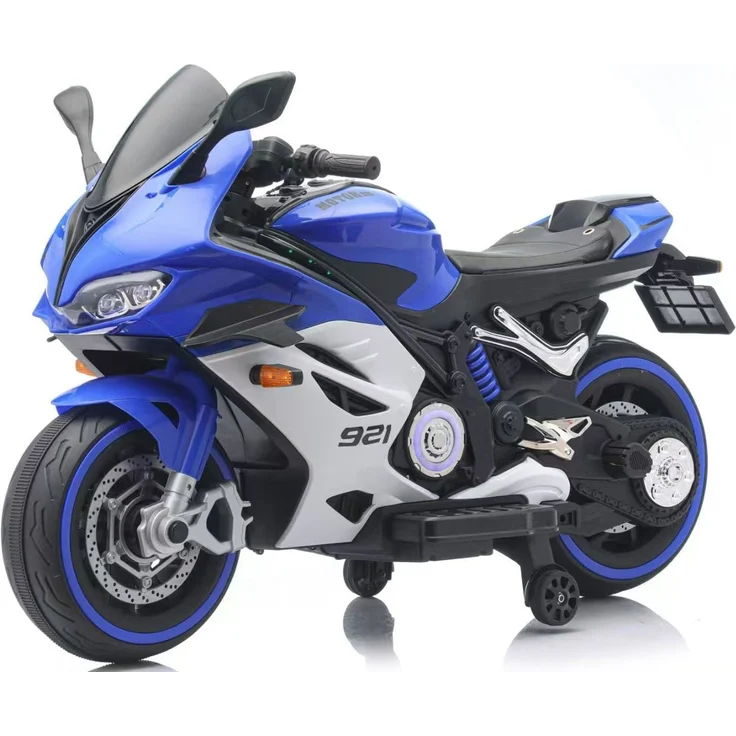 BoGi BJFT921 Elektro-Kindermotorrad, 12V – 2x55W, mit USB/AUX/Bluetooth und LED-Beleuchtung, für Kinder von 2-8 Jahren, sportliches Design