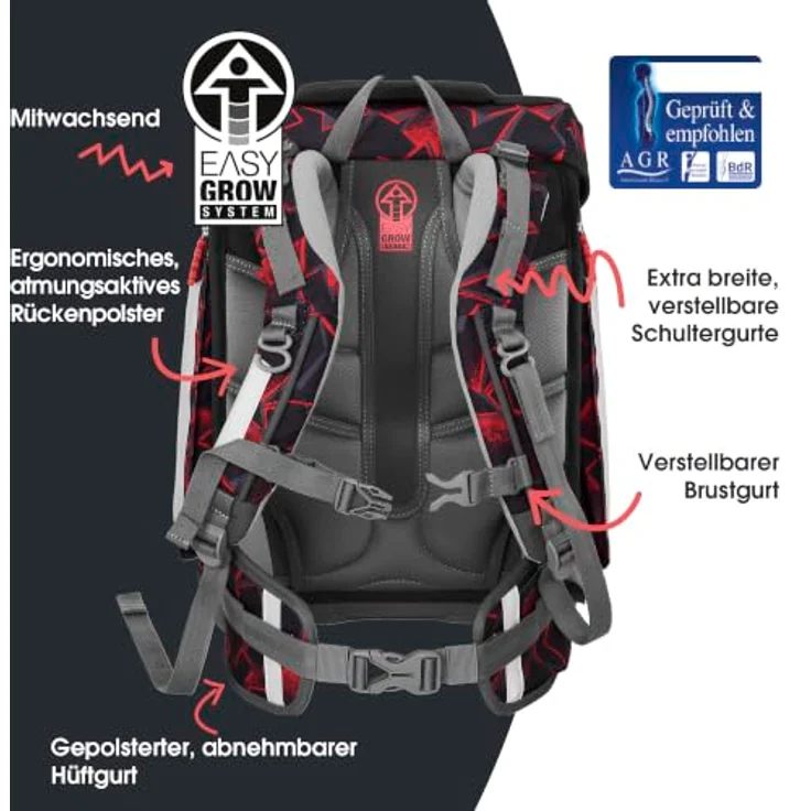 Step by Step Schulranzen-Set SPACE Ninja Yuma, 5-teilig, Polyester, 2050 g, für Erstklässler – Bild 4