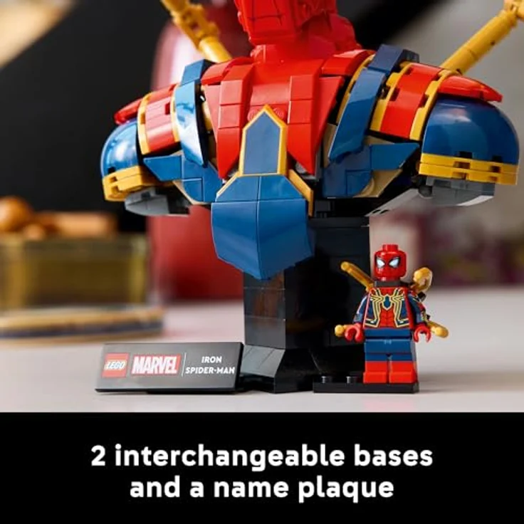 LEGO Super Heroes 76326 Iron Spider-Man Büste, Mehrfarbig mit beweglichen Armen und drehbarem Kopf, ideal für Erwachsene – Bild 9