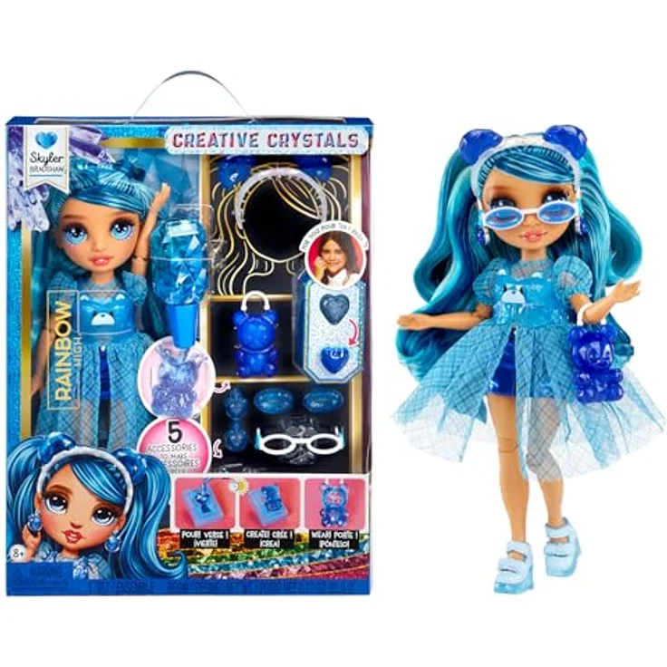 Rainbow High Anziehpuppe Creative Crystals Fashion Doll - Skyler, Kristalloutfit mit DIY Accessoires und zusätzlichem Zubehör – Bild 1