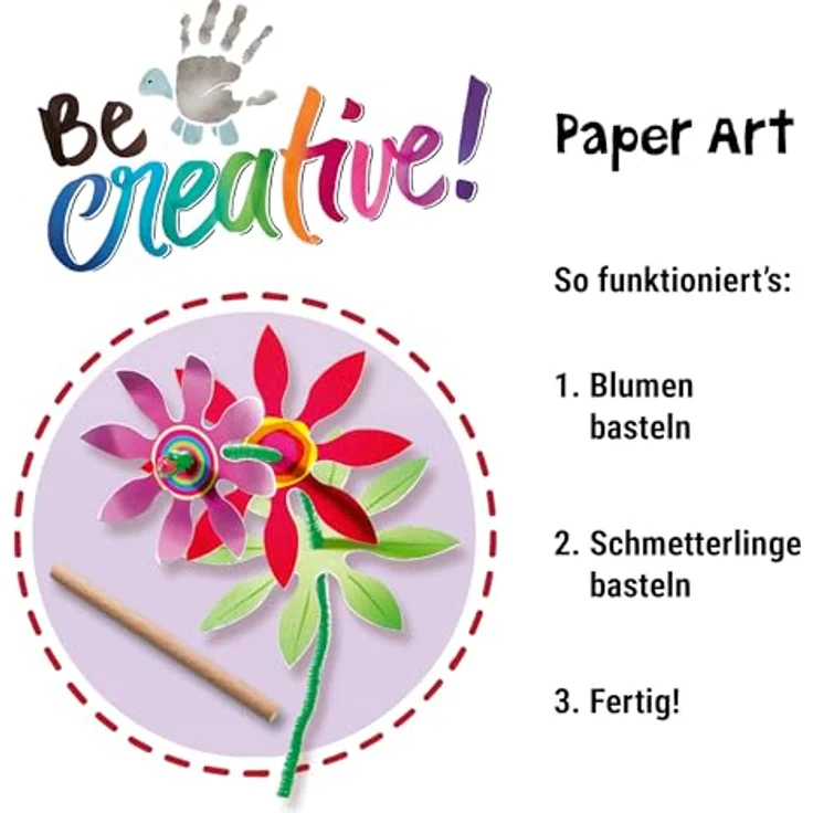 Ravensburger 23678 BeCreative Paper Art Flowers & Butterflies, DIY für Kinder ab 6 Jahren - Preisvergleich – Bild 4