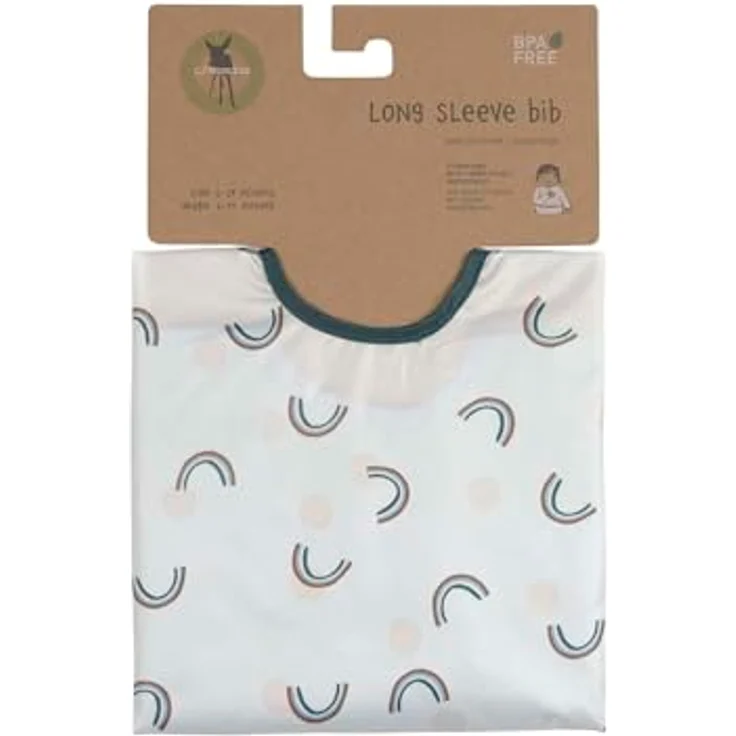 LÄSSIG Baby Langarmlätzchen Set (2 St.) zum Binden Auffangschutz/Long Sleeve Bib Happy Rascals Smile – Bild 2