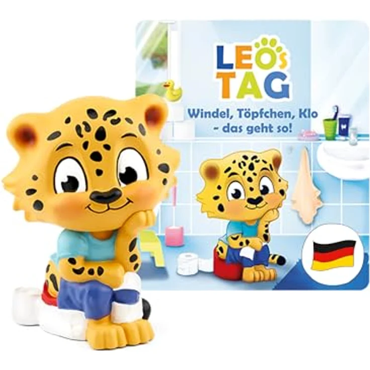 tonies Hörfiguren für Toniebox, Leos Tag – Windel, Töpfchen, Klo – das geht so!, Hörspiel mit Liedern für Kinder ab 3 Jahren, Spielzeit ca. 50 Minuten – Bild 1