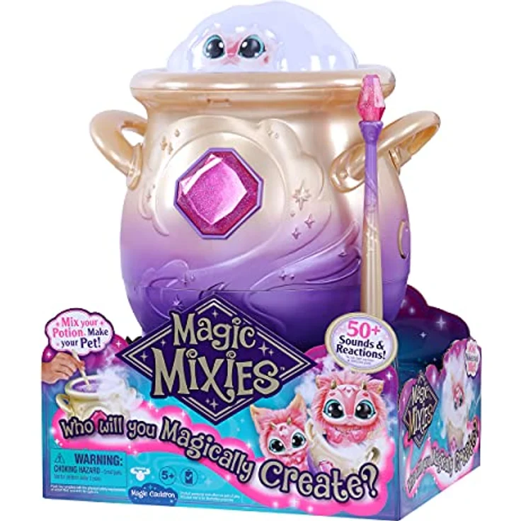 Magic mixies Magic Cauldron, interaktiver Zauberkasten mit 50+ Sounds, echter Nebel und Zauberstab, inkl. Zauberbuch und Zutaten – Bild 2