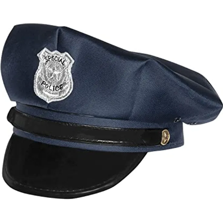 Boland 97053 - Kinder-Mütze Polizist, Kopfbedeckung, Hut, Polizei, Sheriff, Deputy, Kostüm-Zubehör, Verkleidung, Karneval, Mottoparty