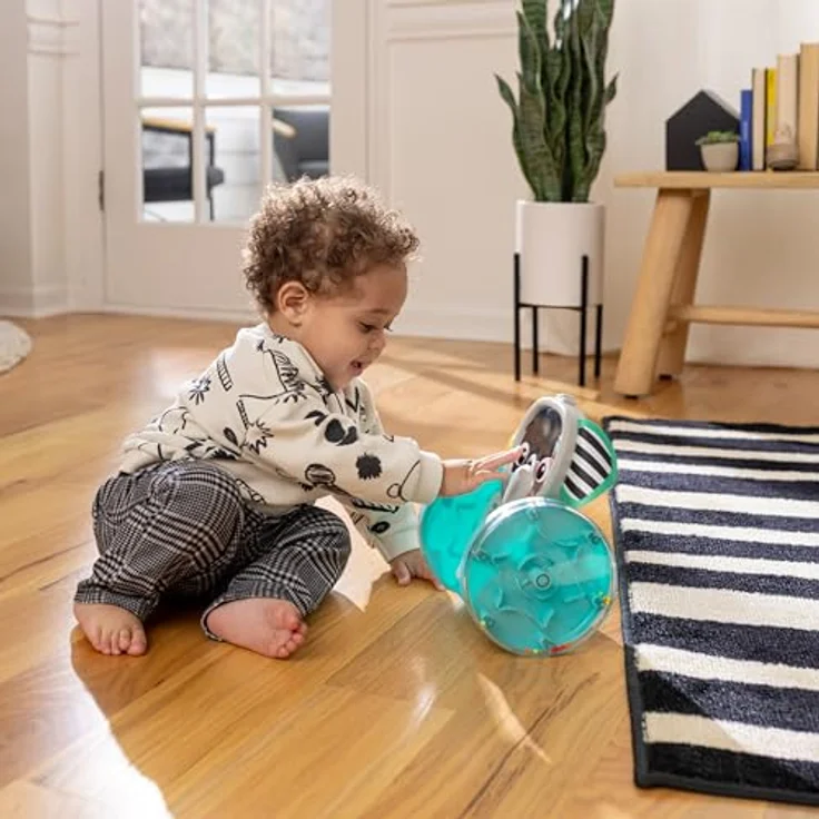 Baby Einstein Chase & Tap Earl, interaktives Krabbelspielzeug mit 2 Positionen, mehr als 50 Phrasen in 4 Sprachen, abwischbar, ab 6 Monaten – Bild 14