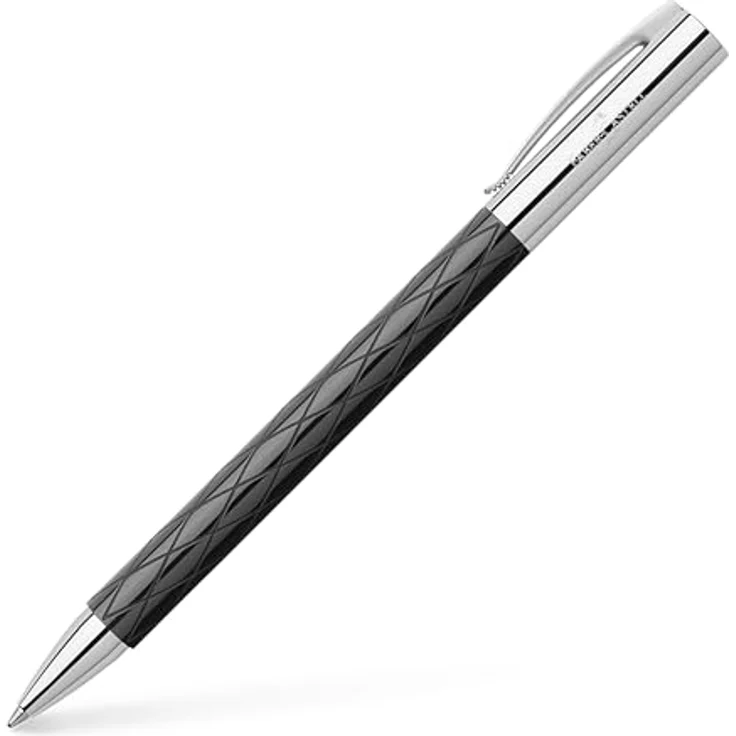 Faber-Castell Ambition Drehkugelschreiber, elegantes Design aus ausgesuchten Materialien, schlamm (Schwarz) – Bild 1