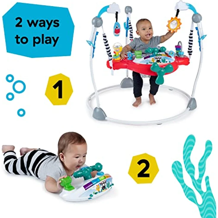 Baby Einstein 2-in-1 Activity-Jumper: Sky Explorers, interaktives Spielcenter mit 20 Melodien, 360° drehbarem Sitz und höhenverstellbar, für Babys von 6 Monaten bis 1 Jahr – Bild 2