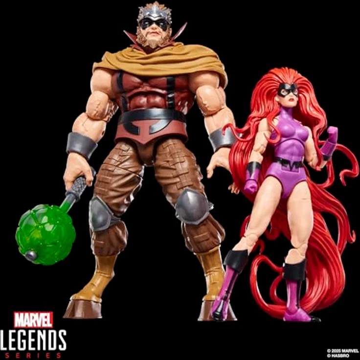Hasbro Marvel Legends Series Inhumans, Medusa & Gorgon Action-Figuren 2er-Pack, 15 cm mit 6 Accessoires und über 20 Bewegungspunkten – Bild 3