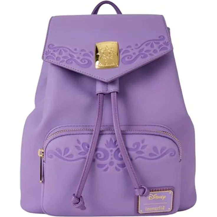 Loungefly Disney Rapunzel Mini Rucksack, Kindergartenrucksack im Design der Disney-Prinzessin