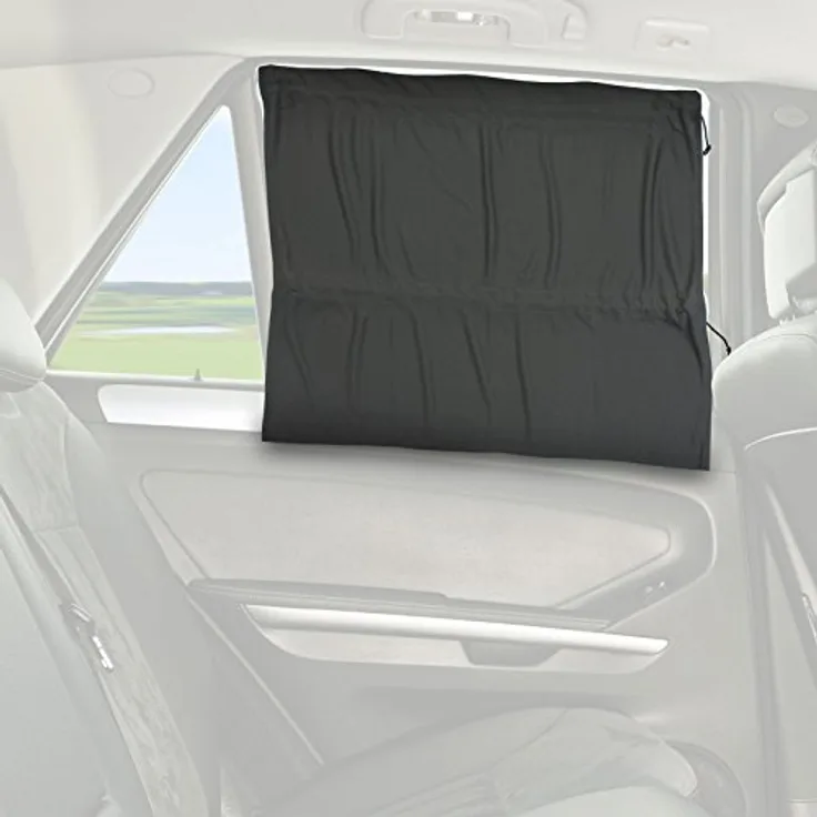 Zamboo Universal Sonnenschutz-Vorhang fürs Auto, mit UV-Schutz und seitlicher Schiebefunktion, anthrazit