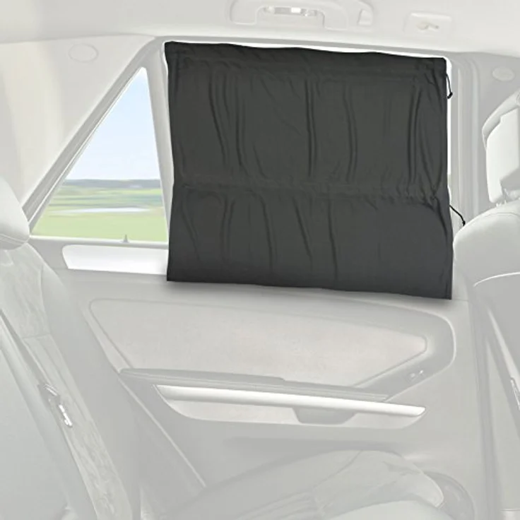 Zamboo Universal Sonnenschutz-Vorhang fürs Auto, mit UV-Schutz und seitlicher Schiebefunktion, anthrazit – Bild 1