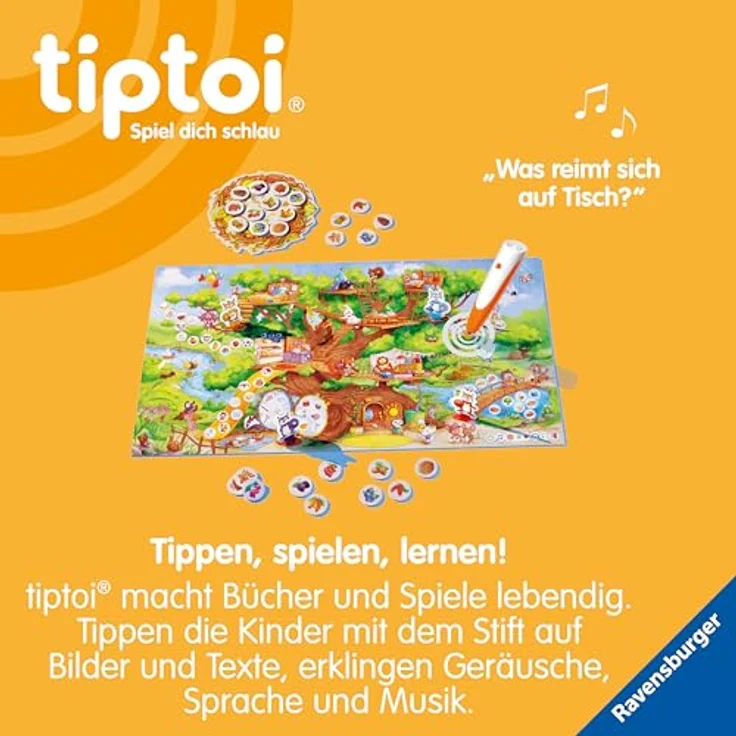 Ravensburger tiptoi® Die flinken Sprach-Hörnchen, Lernspiel mit Reimen und Wortspielen, Made in Europe, FSC®-zertifiziert – Bild 4