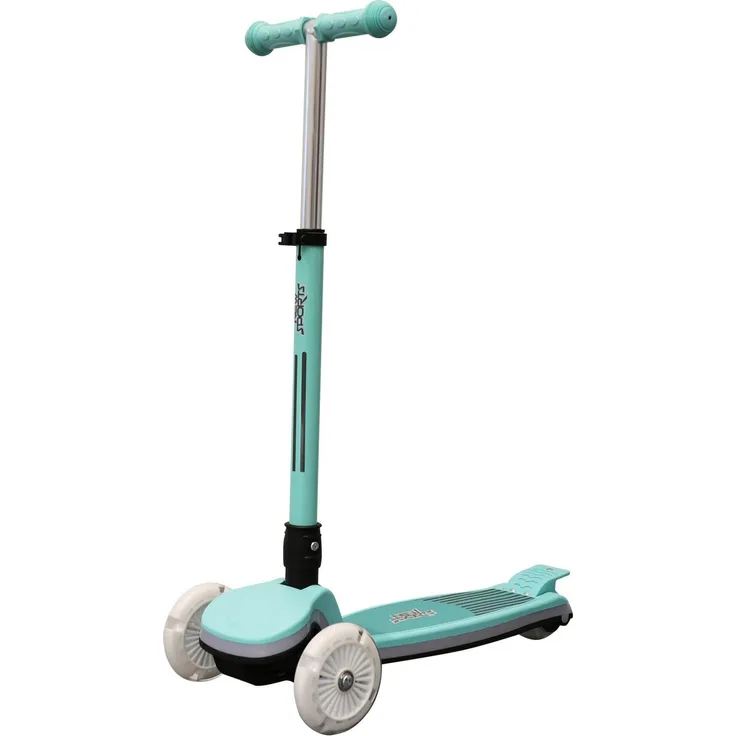 NEW SPORTS NSP LED 3-Wheel Scooter, ABEC7 Kugellager, beleuchtete Reifen, max. Belastbarkeit 50 kg, geeignet für Kinder ab 5 Jahren