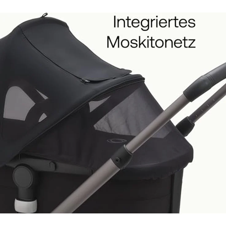 Bugaboo Fox und Fox Cub Sonnendach mit Lüftungsfenstern, ausziehbar, wasserabweisend, Dune Taupe – Bild 4