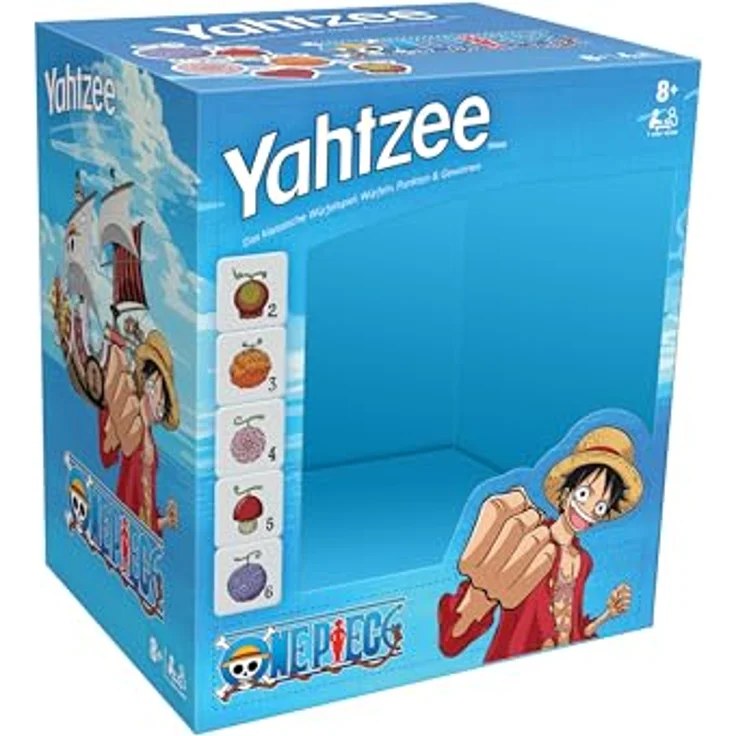 Winning Moves Yahtzee One Piece Edition, Würfelspiel mit individuell gestalteten Würfeln & Würfelbecher im One Piece Design, für 1+ Spieler ab 8 Jahren, Deutsch – Bild 3