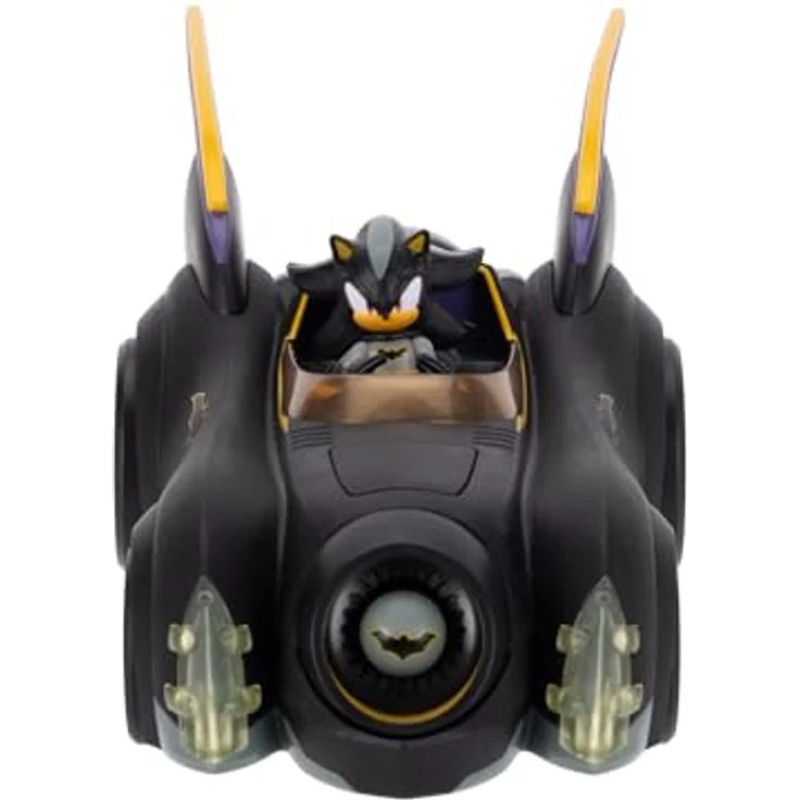 Sonic The Hedgehog DC x Sonic Shadow als Batman, 6 cm Batmobil-Actionfigur mit interaktivem Projektilabschuss und drehbarer Turbine, offiziell lizenziert von Jakks Pacific – Bild 3