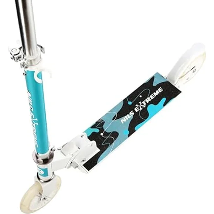 NILS EXTREME HD505 Cityroller, klappbar mit LED-Reifen, türkis, für Kinder und Jugendliche, max. Nutzergewicht 50kg – Bild 2