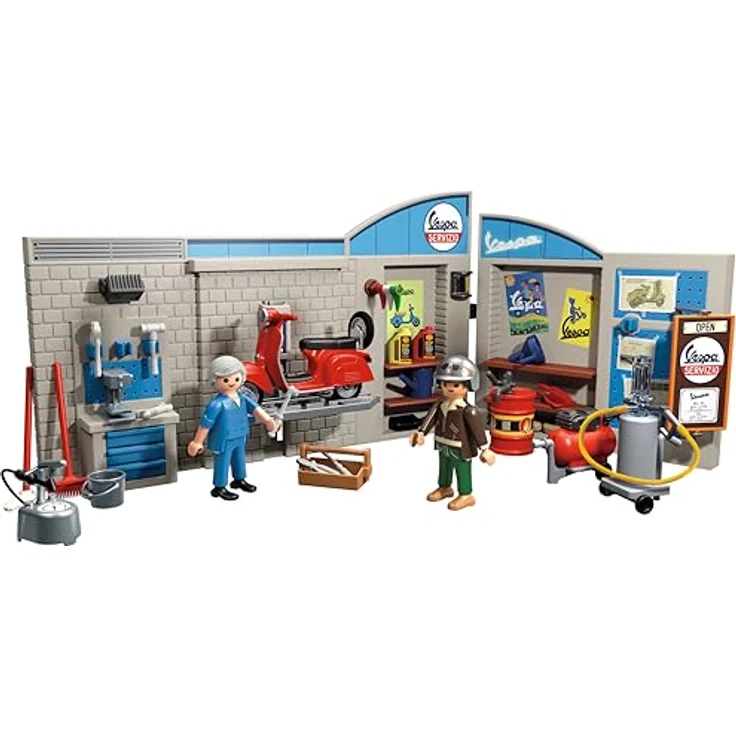 Playmobil® Konstruktions-Spielset 60s Vespa Garage (71620), Vespa, (88 St), Made in Europe – Bild 6