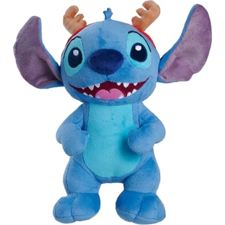 Simba Disney Stitch mit Rentiergeweih, Plüschtier 25cm, kuschelweich, für Babys ab den ersten Lebensmonaten geeignet – Bild 1