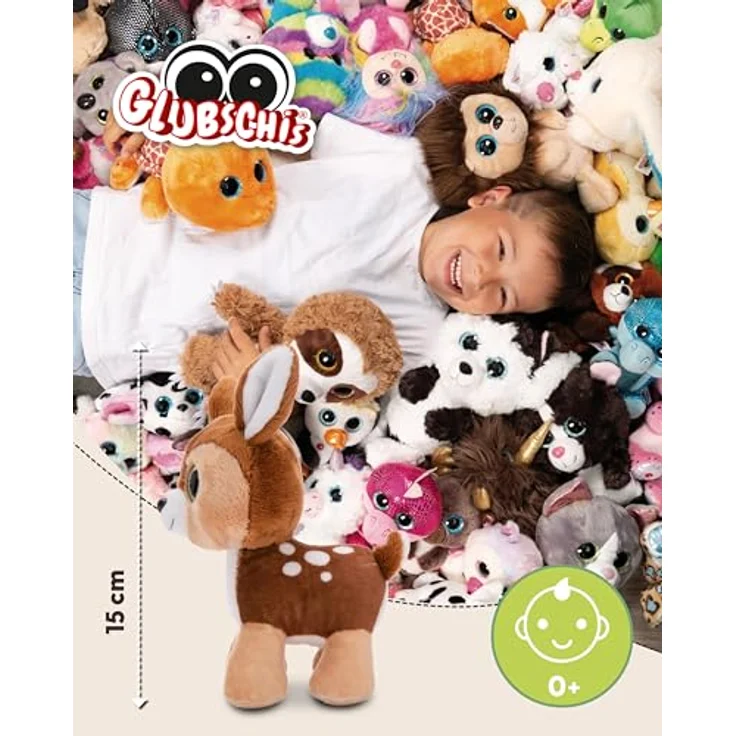 NICI 49399 Kuscheltier GLUBSCHIS Feena 15cm braun - Stofftier aus weichem Plüsch, niedliches Plüschtier zum Kuscheln und Spielen, für Kinder & Erwachsene, tolle Geschenkidee – Bild 2