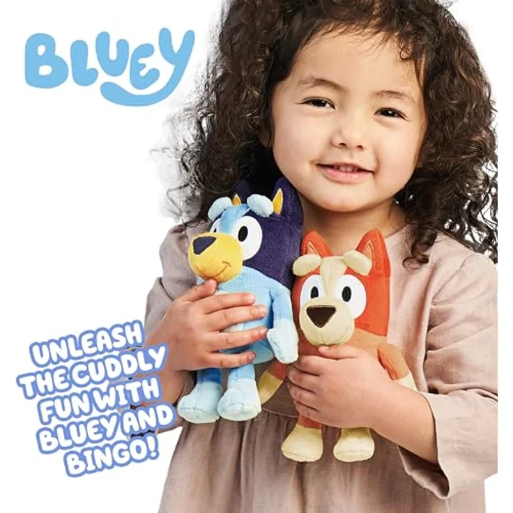 BlueY Bluey & Bingo 2 Stück Plüsch Figuren, 20 cm Sammlerstücke aus hochwertigem weichen Stoff – Bild 2