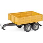 Carson 500907661 1:16 Anhänger für RC Traktor gelb - Ferngesteuertes Fahrzeug, RC Traktor, Zubehör für ferngesteuerte Traktoren, Traktoranhänger