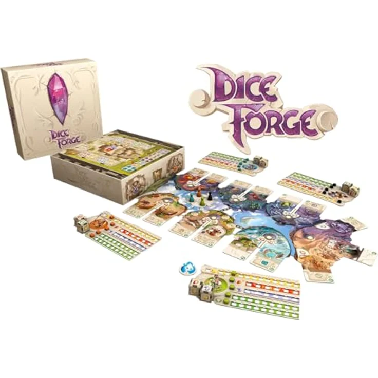 Asmodee Dice Forge, Würfelspiel mit strategischen Anpassungen und hoher Wiederholbarkeit, Französische Sprache – Bild 3