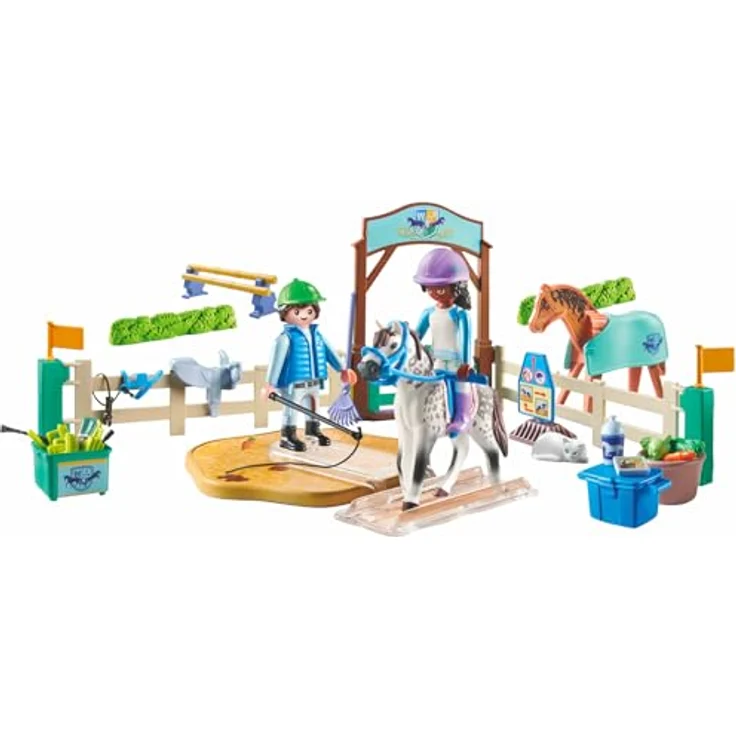 PLAYMOBIL 71637 Moderne Reitschule, Playmobil Horses of Waterfall mit Reitplatz und Lernmöglichkeiten – Bild 6
