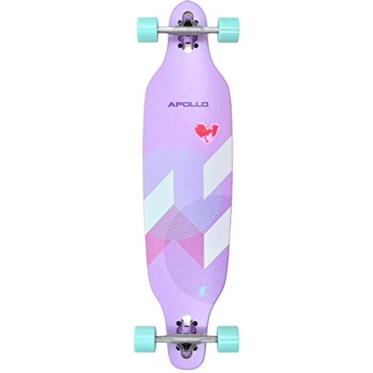 Apollo Longboard Tamana Komplettboard mit High Speed ABEC Kugellagern, Drop Through Freeride Skaten Cruiser Board – Bild 2