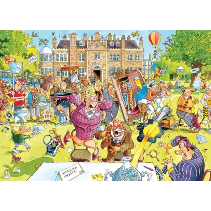 Wasgij Retro Original 10, Antiquitätenjagd – 1000 Teile Puzzle für Erwachsene, anspruchsvoll und nachhaltig aus 100% recyceltem Karton – Bild 2