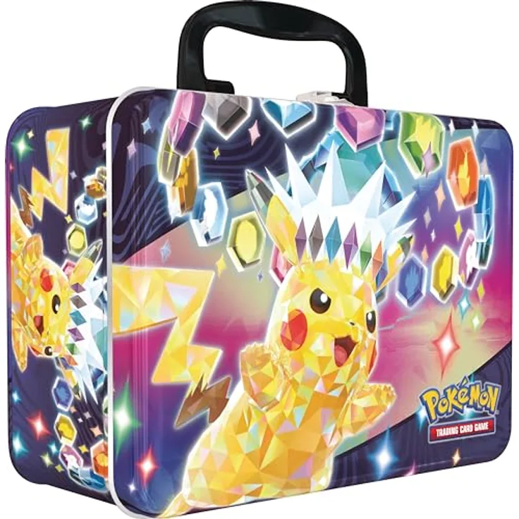 Pokémon Sammelkartenspiel Sammelkoffer, Mehrfarbig - Inklusive holografischer Karten, Münze und Mini-Kartenalbum