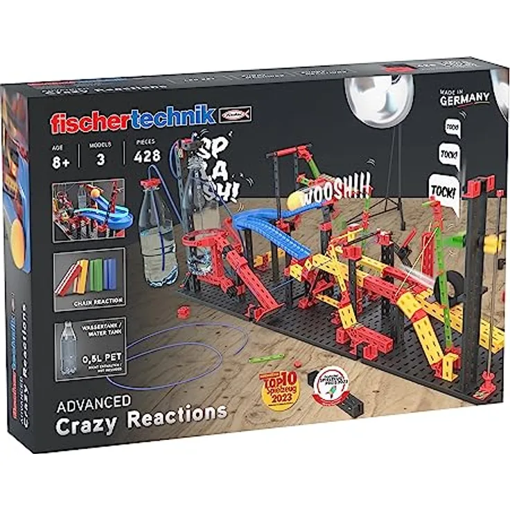 Fischertechnik Crazy Reactions, Experimentierkasten für kreative Experimente, für Kinder ab 8 Jahren