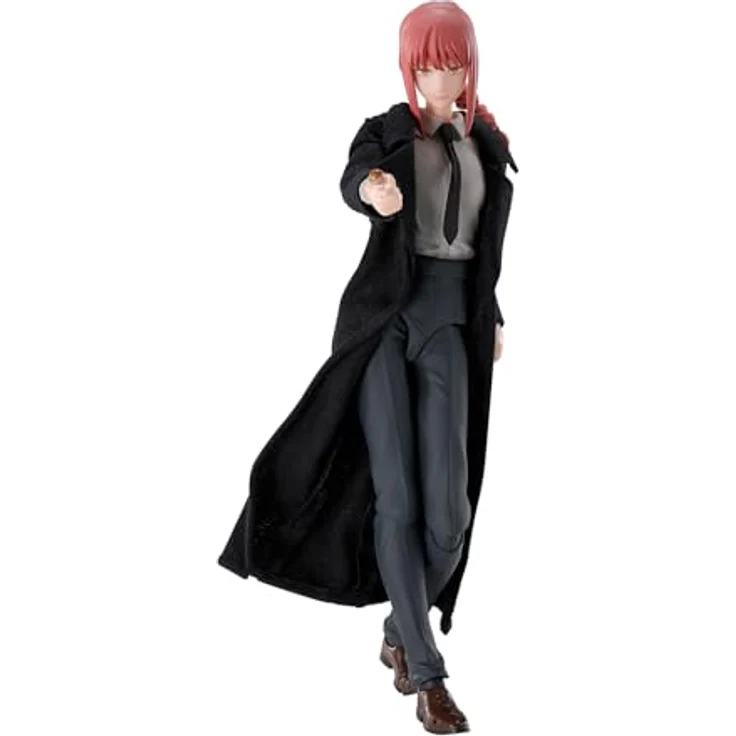 Tamashii Nation Chainsaw Man S.H. Figuarts Actionfigur Makima, 14 cm mit flexiblem Stoffmantel und wechselbaren Gesichtsteilen – Bild 1