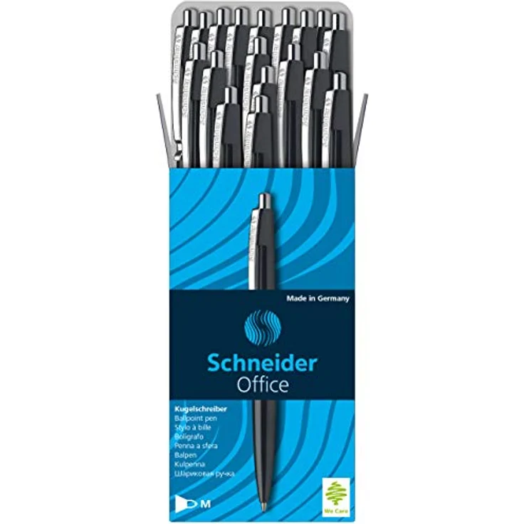 Schneider Kugelschreiber Office, 20 Stück, Strichstärke Medium, schwarz – Bild 1