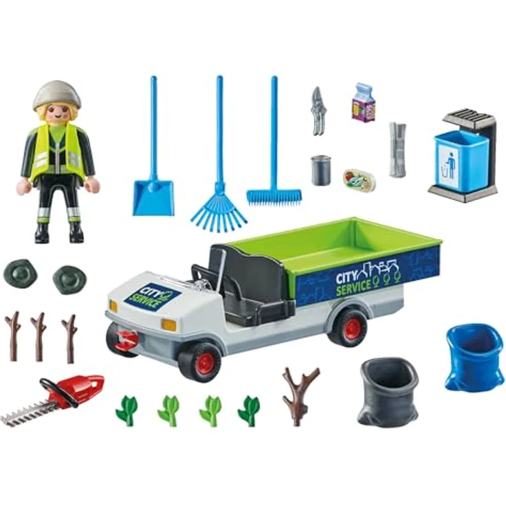 PLAYMOBIL 71433 Stadtreinigung mit E-Fahrzeug Spielset, Spielzeugauto, Zubehör für Recycling und Umweltschutz, Mehrfarbig – Bild 8