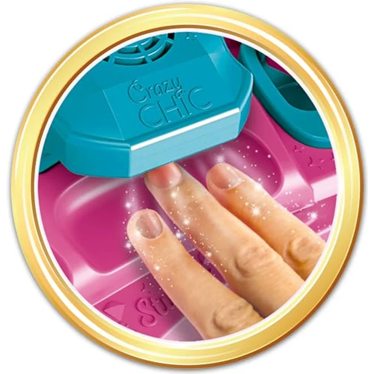 Clementoni® Kreativset Crazy Chic, Superstar Nageldesign mit Nagellack-Maschine, Glitzer und Nagellacktrockner – Bild 7