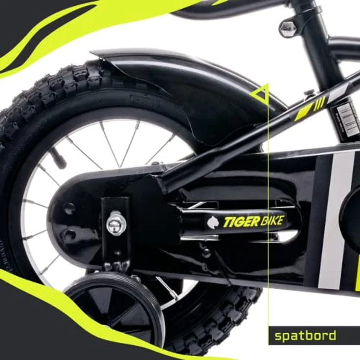 sun baby Kinderfahrrad Jungen Fahrrad Stützräder mit Abnehmbarer Schubstange 12 Zoll Grün, Verstellbarer Sattel und Lenker, MTB Reifen, Klingel – Bild 5