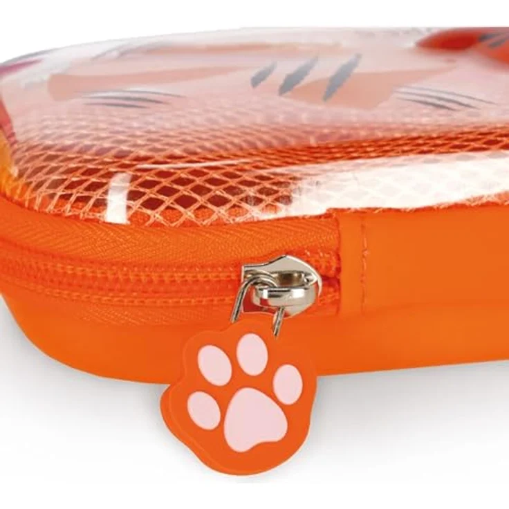 LEGAMI WonderWow Federmäppchen Set, 5 radierbare Tiergelstifte mit thermosensitiver Tinte & Federmäppchen mit 2 Fächern (Tiger) – Bild 4