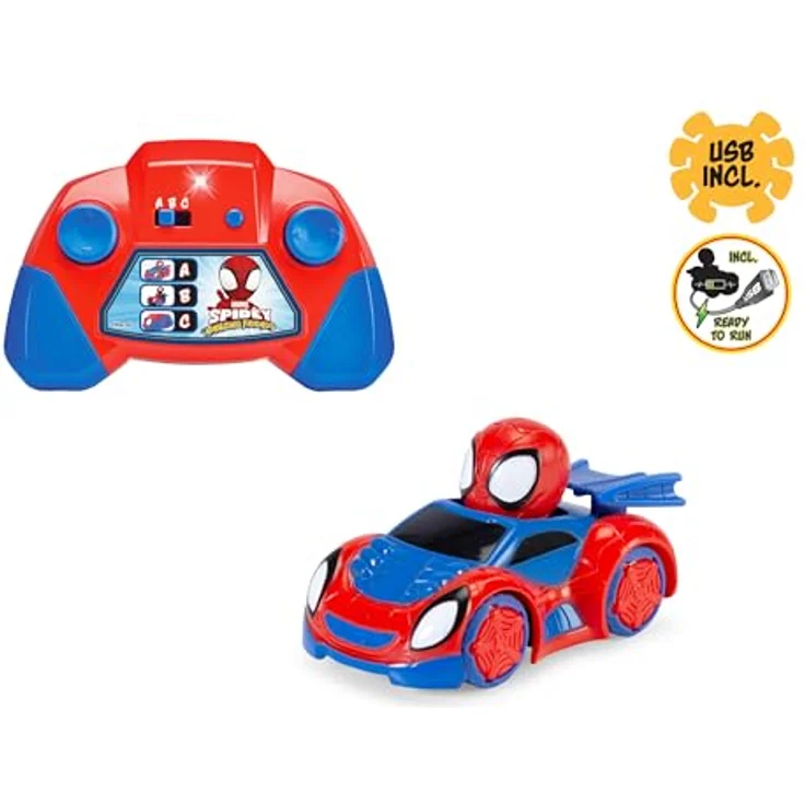 Dickie Toys RC-Auto RC Spidey Web-Crawler 1:50, ferngesteuertes Spielzeugauto mit Marvel Design und 2-Kanal-Fernsteuerung, für Kinder ab 3 Jahren – Bild 4