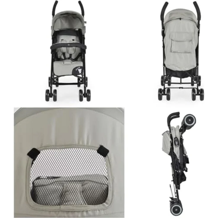 Moni Kinder-Buggy Kinderwagen Jerry, schwenkbare Vorderräder, EVA-Räder, blau – Bild 6