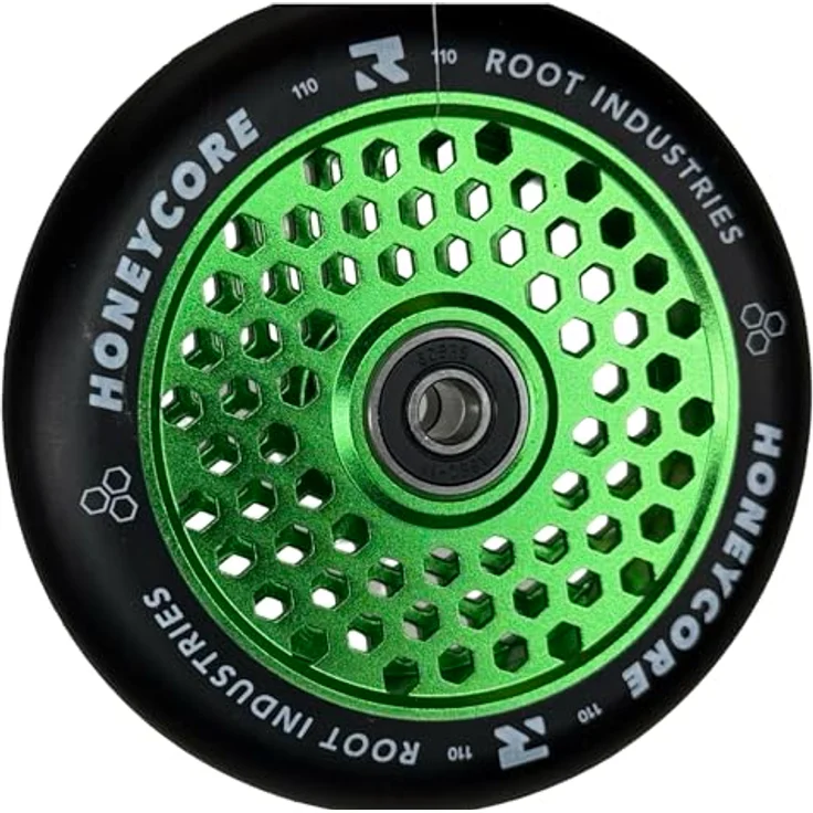 Root Industries Honeycore Stunt-Scooter Rolle 110mm Grün/PU Schwarz, Leichtgewichtige Wabenstruktur – Bild 5