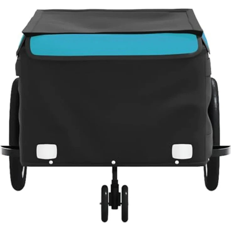 vidaXL Fahrradkinderanhänger Fahrradanhänger Schwarz und Blau 45 kg Eisen, Robustes Material und praktisches Design – Bild 5