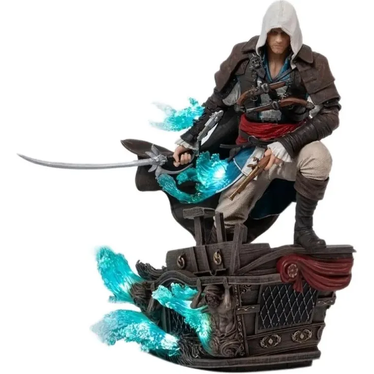 Pure Arts Animus Edward Kenway, 1/8 Sammelfigur aus Assassin’s Creed: Black Flag mit LED Animus-Effekt und detailreichem Sockel, 27 cm